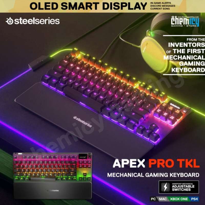 Jual Steelseries Apex Pro TKL Omnipoint RGB Mechanical Gaming Keyboard