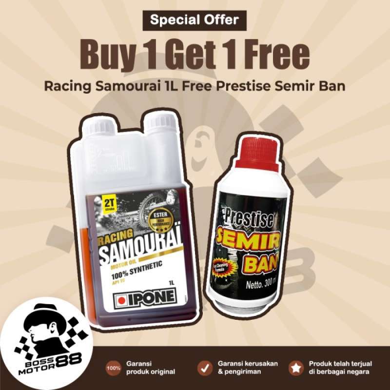 Promo Ipone 2T Racing Samourai 1L - Oli Motor 2 Tak Synthetic 100% Ori ...