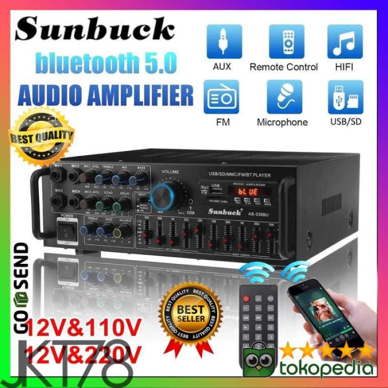 Promo Limited Sunbuck Audio Amplifier Bluetooth Eq Karaoke Fm Radio ...