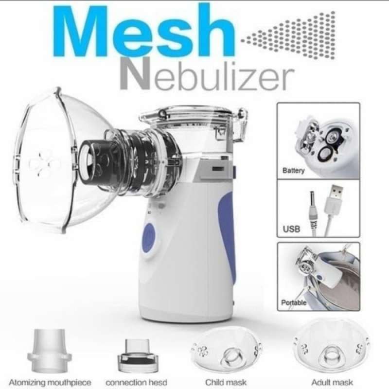 Jual Portable Mesh Nebulizer Alat Uap Bantu Pernafasan Asma Inhalasi Di ...