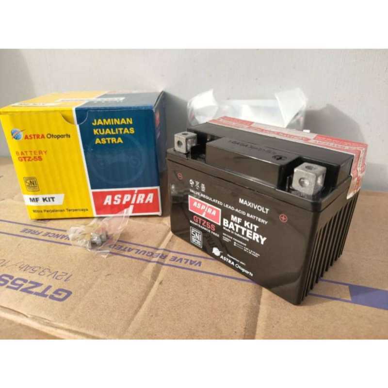 Jual Aki motor Honda Scoopy -Supra X 125 Aspira GTZ5S MF KIT Aki Kering