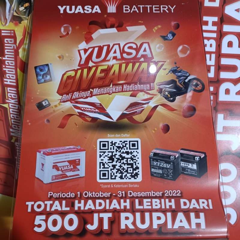 Jual Aki/ accu Yuasa 12N10-3B untuk motor roda tiga Viar Kaisar nozomi