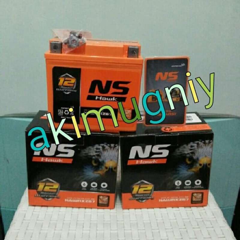 Promo aki gtz7s ns hawk aki kering garansi 12 bulan 12v 7ah Diskon 23%