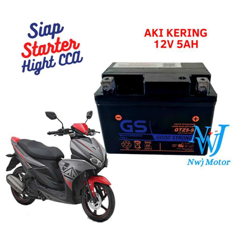 Jual Aki Motor Yamaha Aerox 125 Lexam 125 GTZ5S YTZ5S GS Y Accu Kering