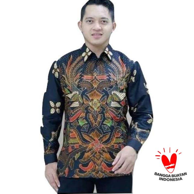 Kemeja Batik Tenun Kencana / Batik Bokor Latar Ireng Bahan ...