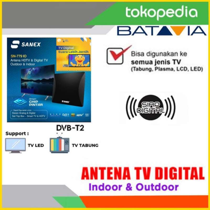 Promo Antena Tv Digital Sanex Sn 779 Io Outdoor Indoor Antenna Set Top