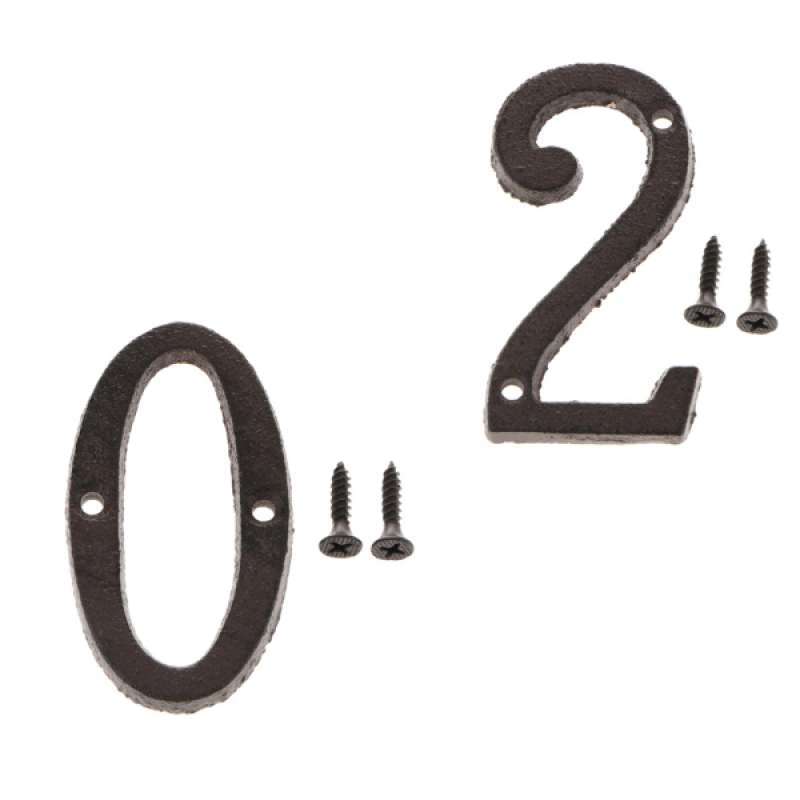 Promo 2x Cast Iron Door Number Sign Plaque House Address Digits Signs Plate 2 0 Diskon 23 di