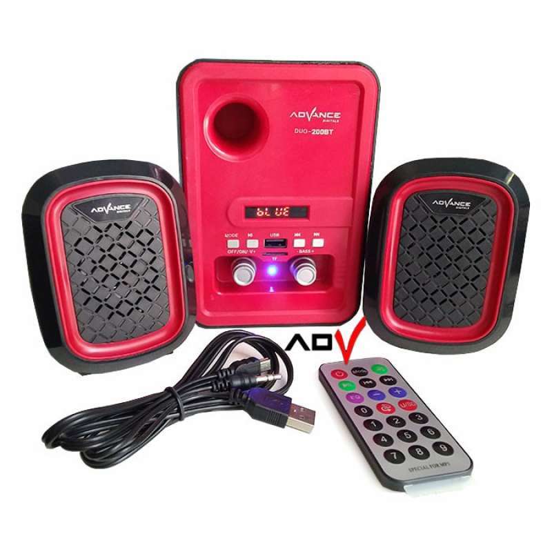Jual Advance Duo200bt Speaker Bluetooth Multimedia 2.1 Merah Di