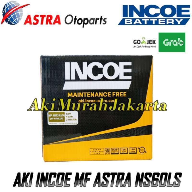 Promo Aki Mobil Toyota Yaris INCOE MF Astra NS60LS Aki Kering 12V