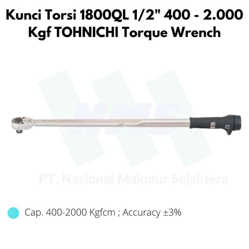 Promo Kunci Torsi 1800QL 1/2 400 2.000 Kgf TOHNICHI Torque Wrench