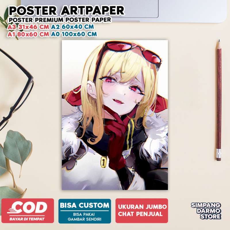 Jual Poster Kaela Kovalskia Hiasan Dinding Tema Anime Vtuber Virtual ...