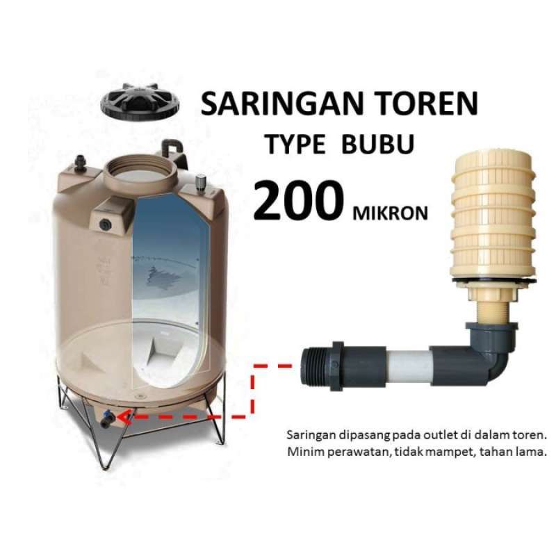 Promo Saringan Toren Type Bubu 200 Kron Saringan Air Tandon Roof Tank Multicolor Diskon 23 di