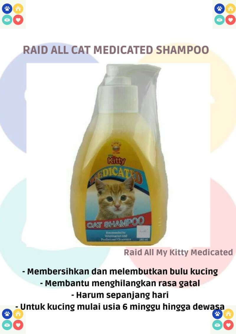 Promo Shampoo Shampo Jamur Scabies Kucing Raid All Cat Medicated