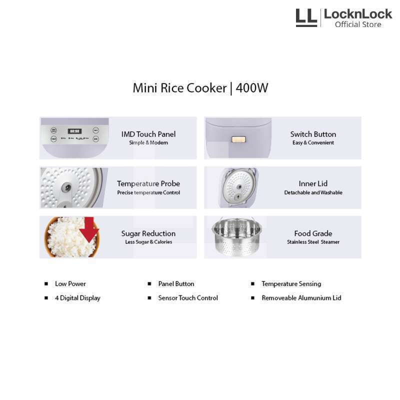 Jual Locknlock Ejr821lvol Low Sugar Mini Rice Cooker 2l Di Seller Cv