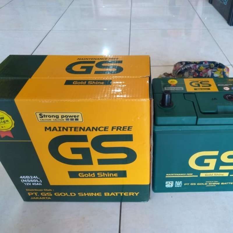 Jual AKI MOBIL NS 60 L (46B24L) GS GOLD SHINE AKI KERING di Seller