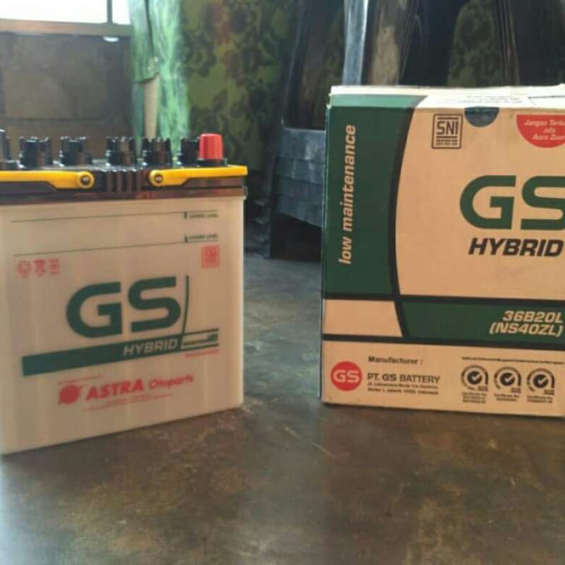 Jual AKI MOBIL TOYOTA CALYA GS ASTRA NS40ZL AKI BASAH GS HYBRID 12V
