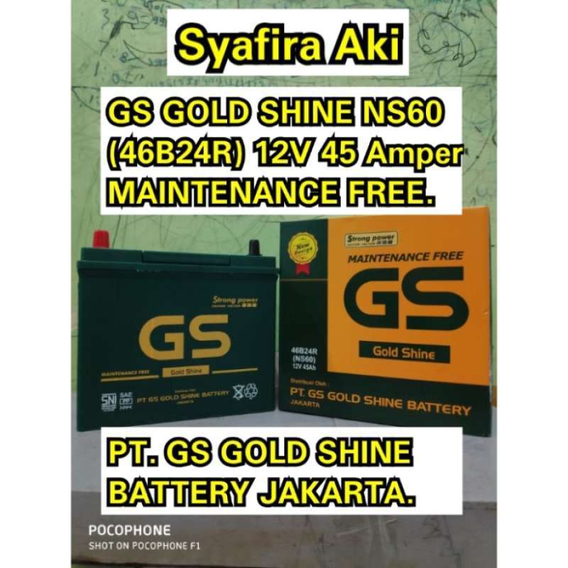 Jual AKI MOBIL TOYOTA AVANZA,RUSH GS MF NS60 AKI KERING di Seller