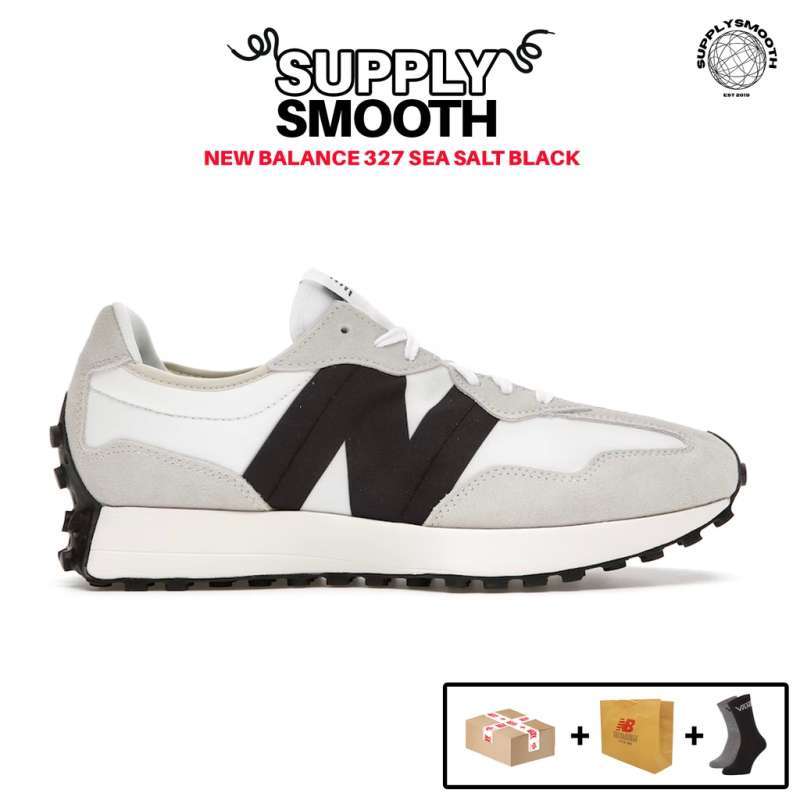 Promo New Balance 327 Sea Salt Black Original 41.5 Diskon 51 di