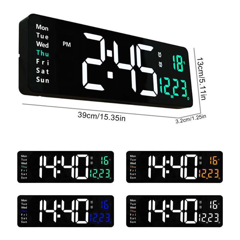 Jual Jam Dinding Digital Smart Alarm LED Digital Clock Modern di Seller