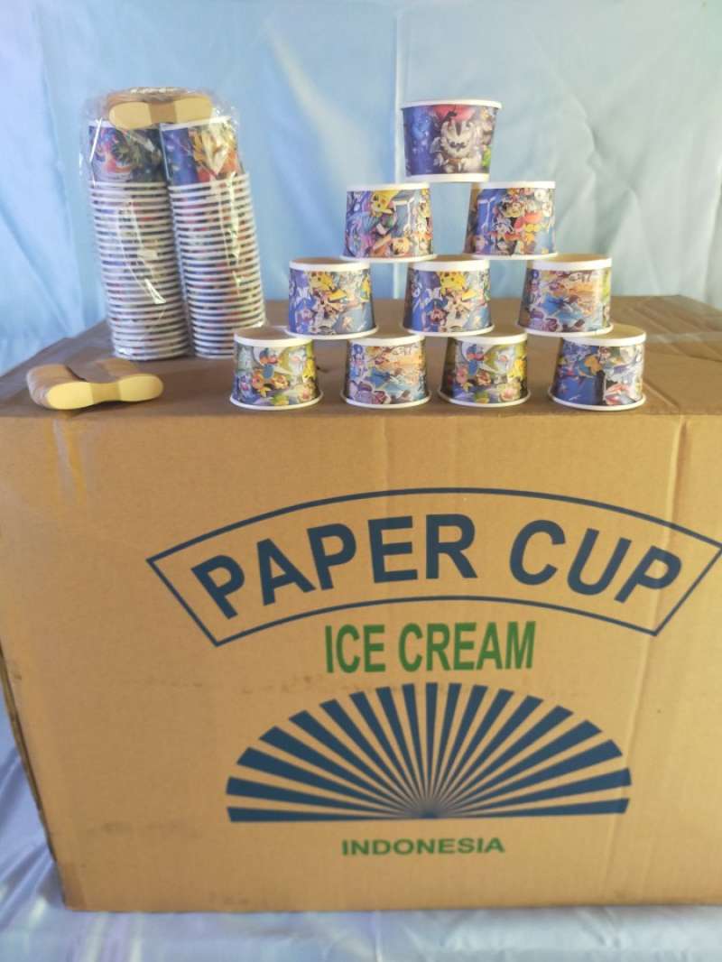 Promo Paper Cup Ice Cream / Gelas Eskrim Ukuran Kecil Termurah 3000
