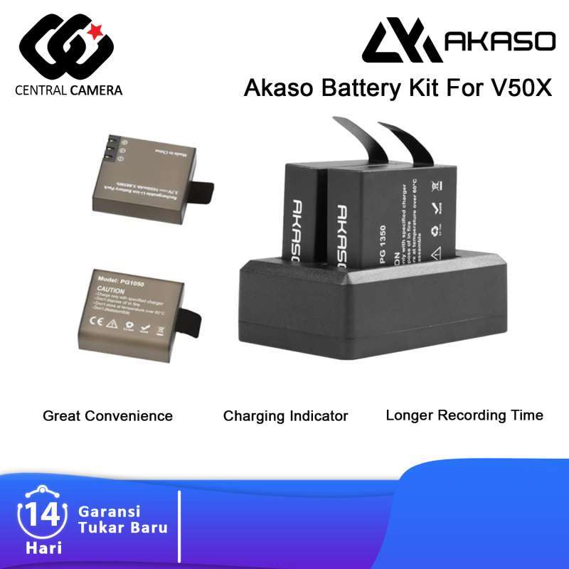 Jual Akaso Battery Kit For V50x Di Seller Central Camera Kamal Muara