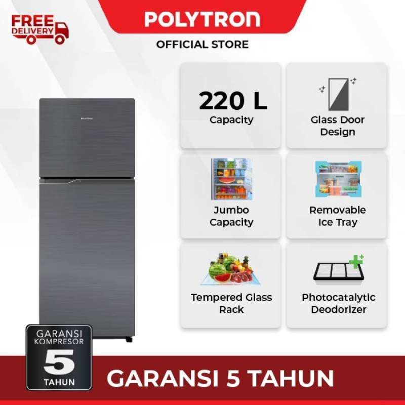 Jual Polytron Prw 23z Kulkas 2 Pintu Belleza Jumbo 220 Liter - Silver ...