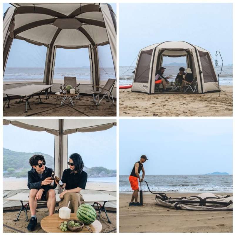 Promo TENDA GLAMPING NATUREHIKE NH20TM002 AIRPOLE TENT TARP HEXAGONAL ...