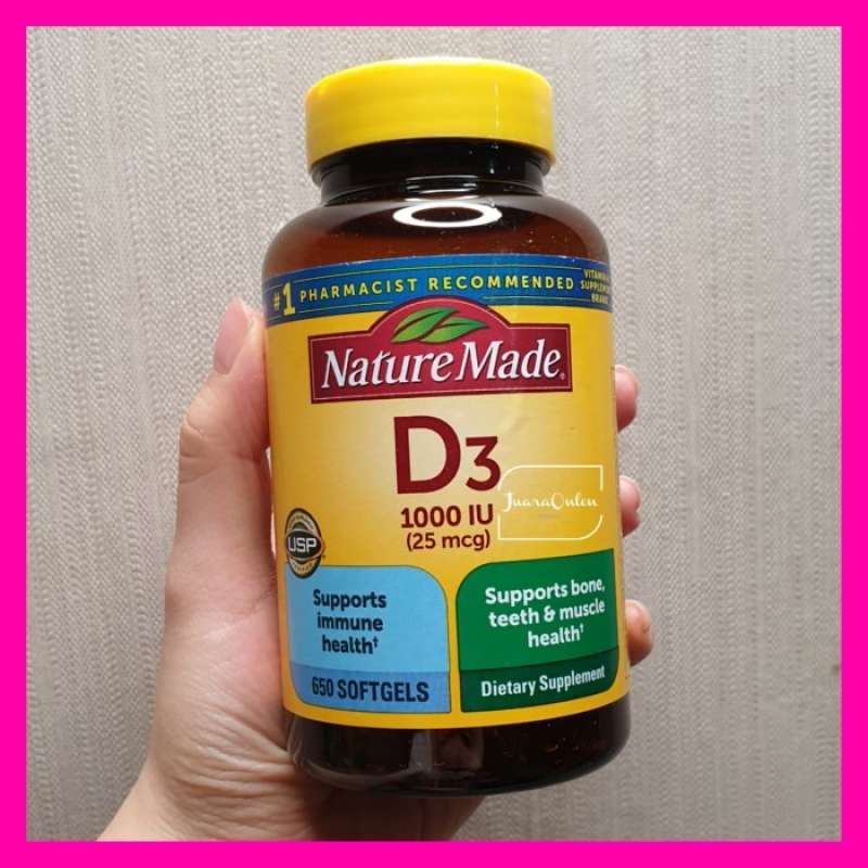 Promo Nature Made D3 1000 iu 650 Softgel vit D3 1000iu D3 1000 Usa