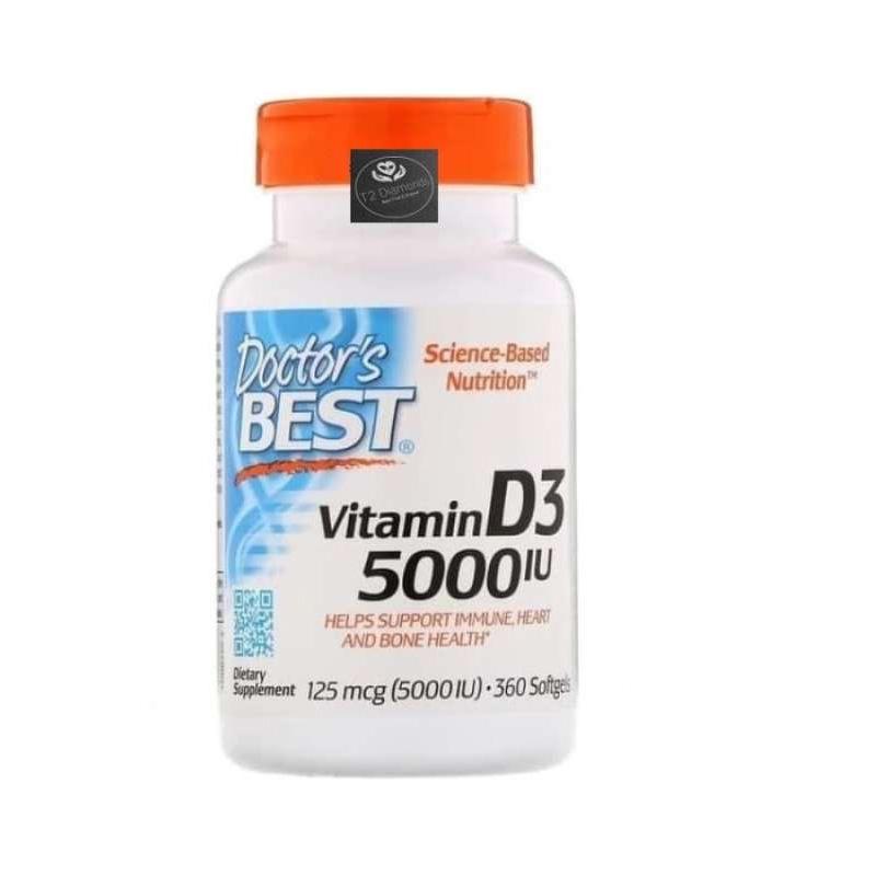Promo Doctor Doctor's Best Vitamin Vit D3 D 5000iu 5000 iu isi 360 Softgels Diskon 33 di Seller