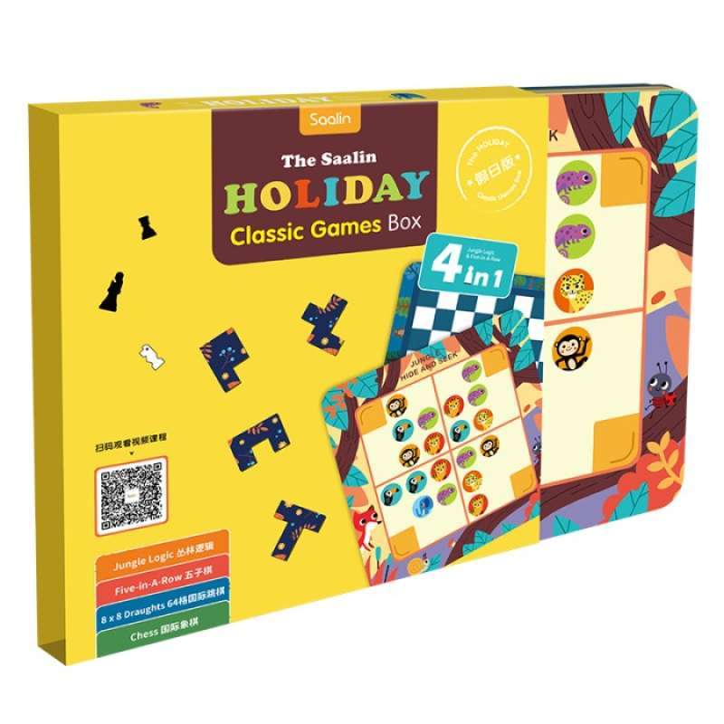Promo Saalin Holiday Classic Games Box 4 in 1 mainan edukasi board game