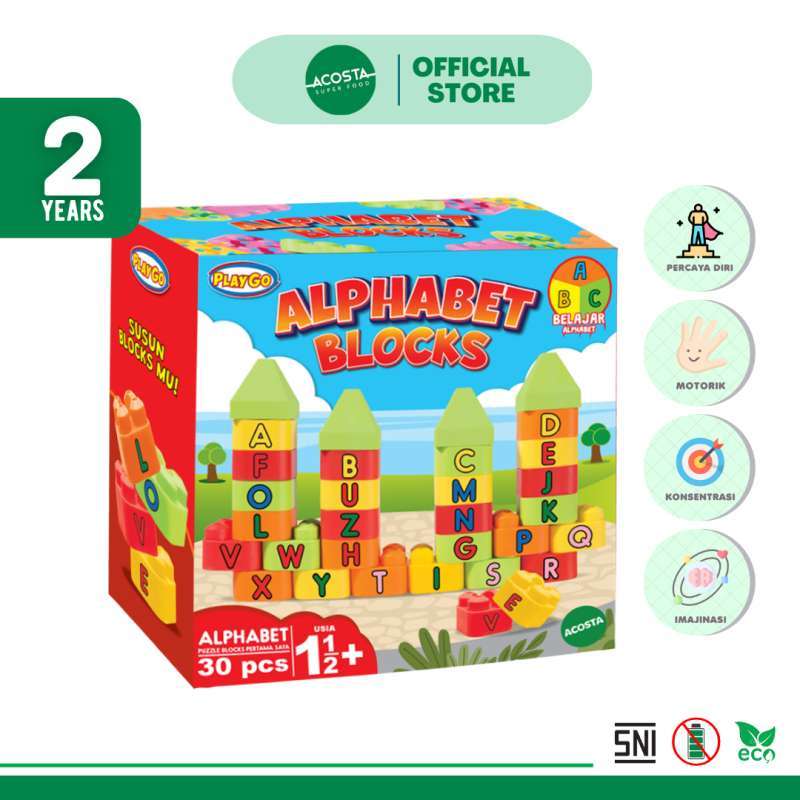 Promo Playgo Alphabet Blocks - Mainan Edukasi Blok Anak Diskon 25% Di ...