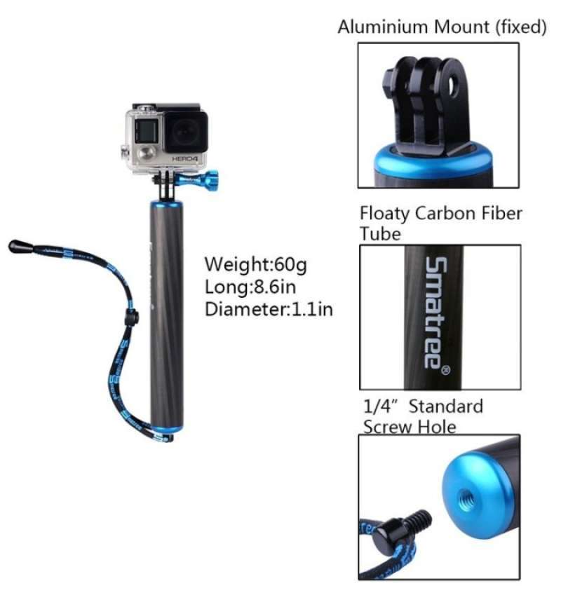Promo SMATREE SMAPOLE F1 WATERPROOF FLOATING TONGSIS MONOPOD FOR GOPRO
