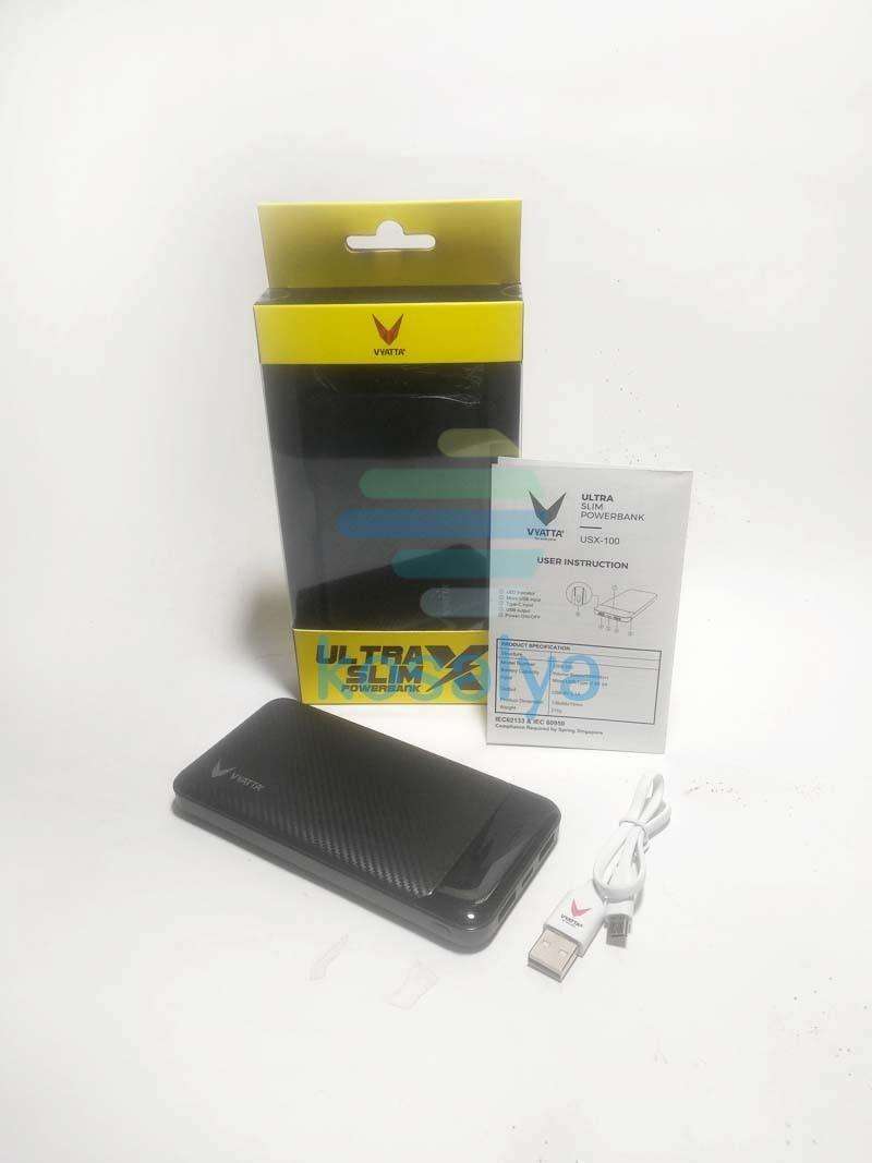 Jual VYATTA ULTRA SLIM X POWERBANK 10.000 TYPE C Input, DUAL Output, 2A ...
