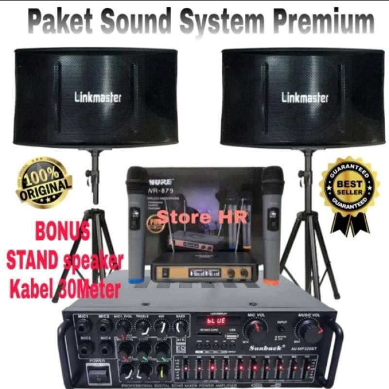 Jual Paket Karaoke Rumahan Linkmaster 10 Inch Full Set Siap Pakai Di