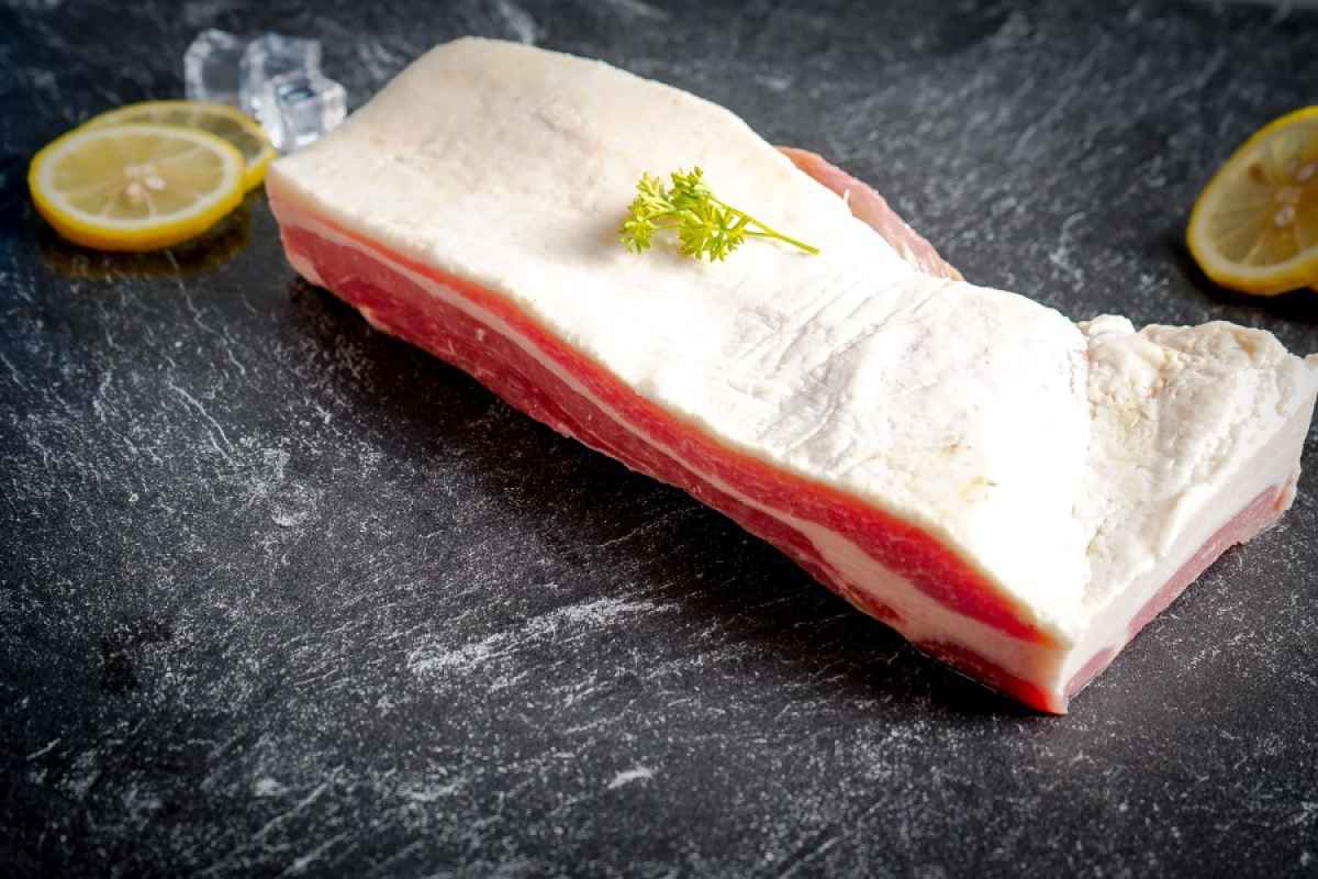 Jual Samcan Tanpa KULIT / Pork Belly Skin Off Whole 500 Gr di Seller