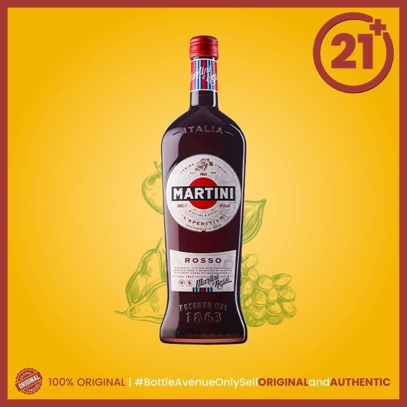 Promo Martini Rosso Vermouth 1000ml ( 1 Liter ) Diskon 14 di Seller