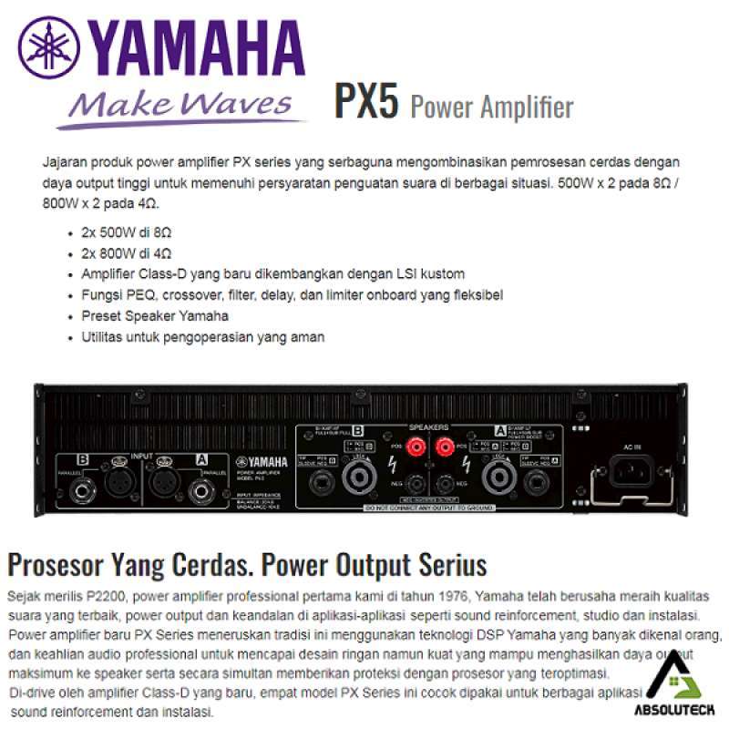 Jual Yamaha Px5 Power Amplifier Di Seller Absoluteck - Pinangsia, Kota ...