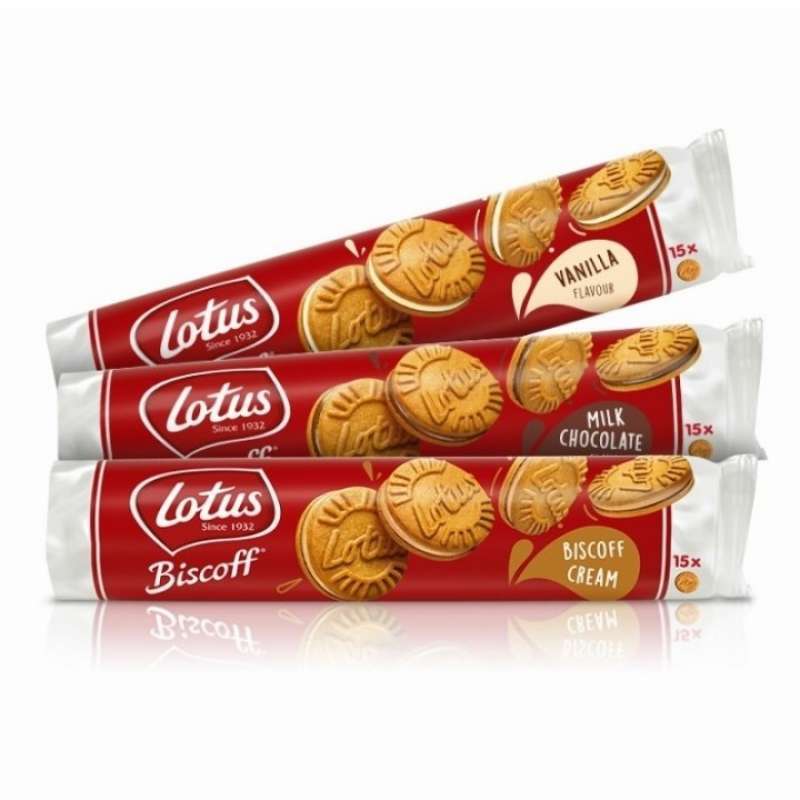 Promo LOTUS BISCOFF CREAM SANDWICH CARAMEL BISCUITS 150GR Diskon 42 di