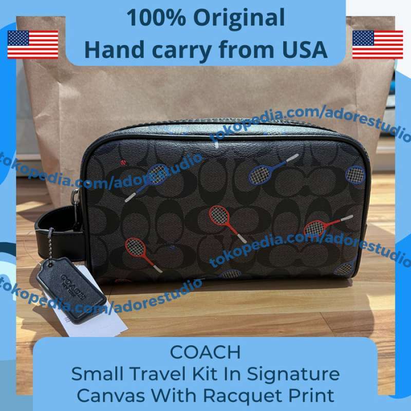 Promo COACH Small Travel Kit In Signature Canvas Diskon 23 di Seller