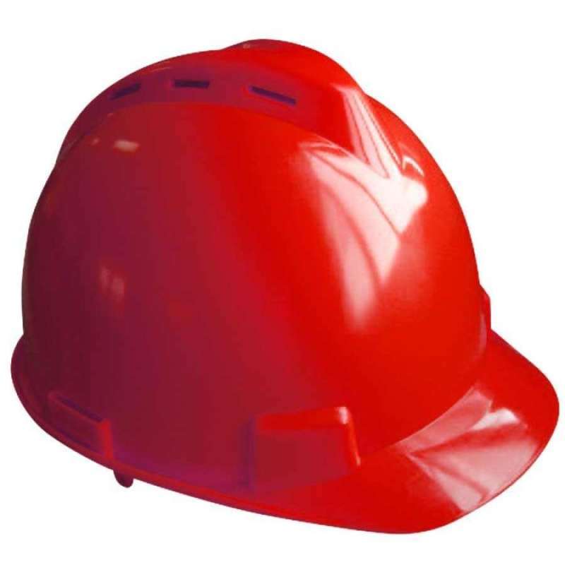 Promo Helm Safety Helmet Front Brim Vented Red Krisbow KW1000443 Diskon