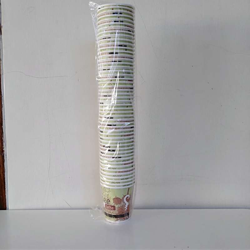 Jual Gelas Kopi Kertas / Paper Cup Motif 7oz 1pak 50pc di Seller Toko ...