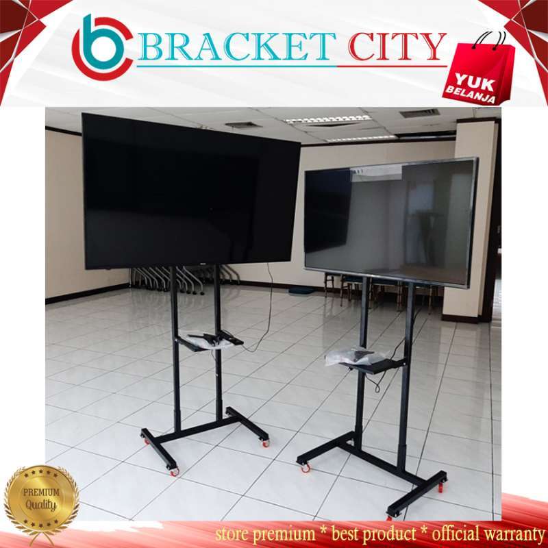 Jual Bracket TV standing brecket roda dorong 32-65 inch di Seller ...