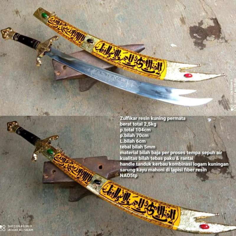 Jual Pedang zulfikar Costume Kuning permata di Seller Abah Anom ...