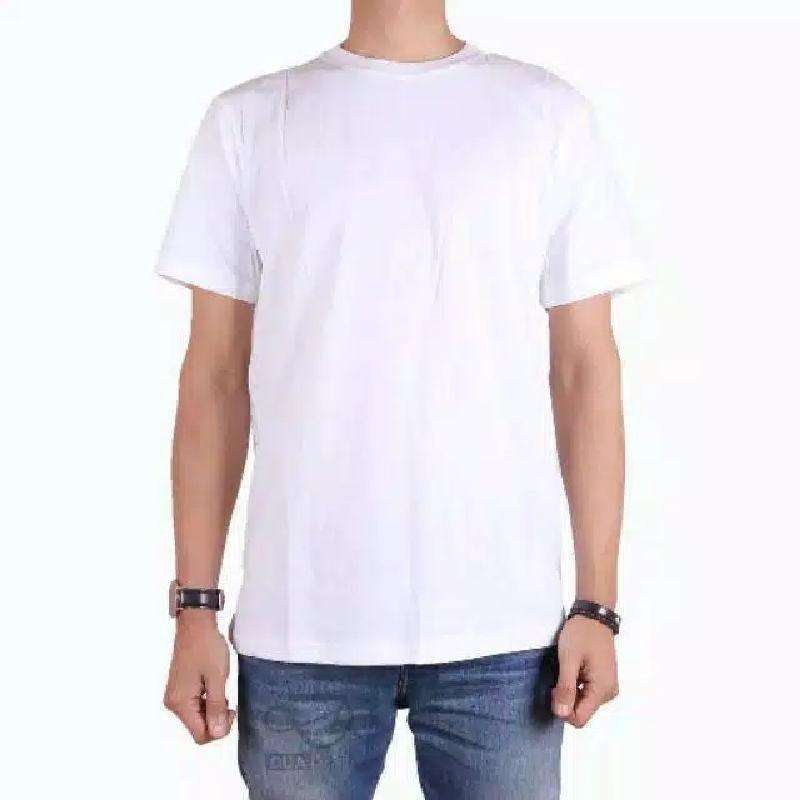 Jual Kaos polos putih bahan katun semua ukuran di Seller ok online
