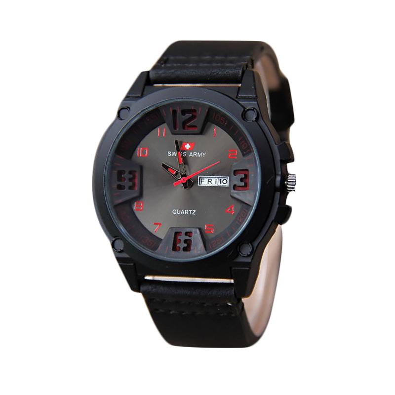 Jual Swiss Army 002 Jam Tangan Pria - Hitam Merah - Hitam di Seller Rai
