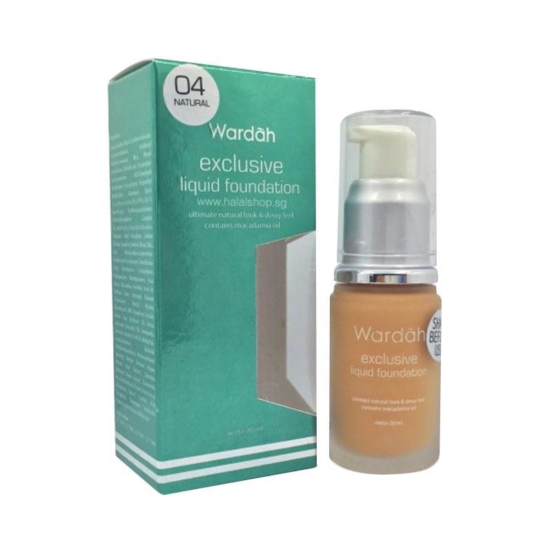 Jual Wardah Exclusive Liquid Foundation 04 Natural - 20ml