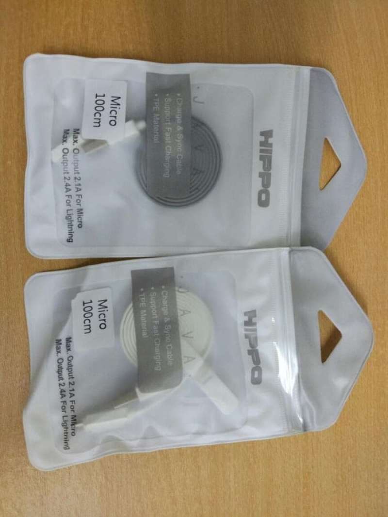Promo New Hippo Java Micro 100Cm Usb Kabel Data & Charger - Putih Laris