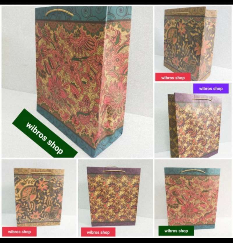 Jual paper bag batik 01 kantong kertas tas kado kecil di Seller wibros