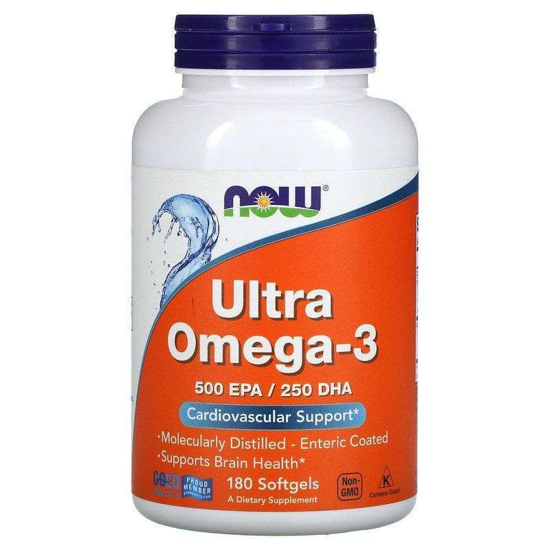 Promo NOW ULTRA OMEGA-3 500 EPA / 250 DHA CARDIOVASCULAR SUPPORT FISH ...