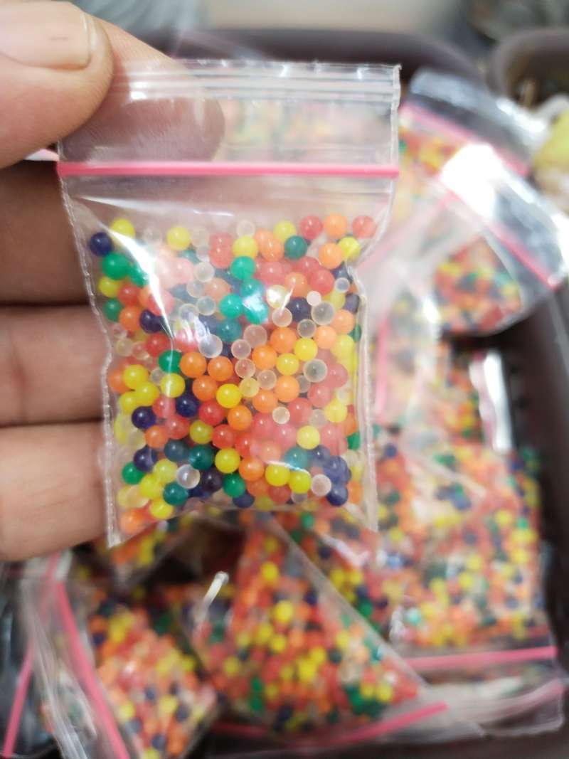 Jual WATER BEADS HYDROGEL RAINBOW MAINAN ANAK MEDIA TANAMAN HIAS